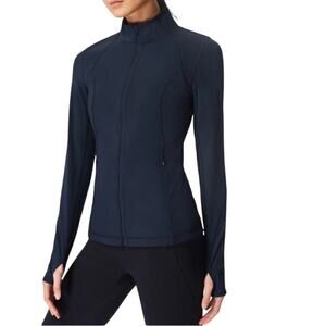 Sweaty Betty Power Workout Full Zip Jacket Navy Blue Small